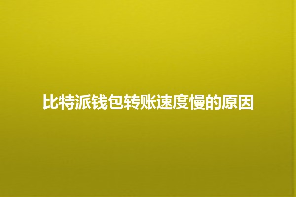 比特派钱包转账速度慢的原因🔍💰
