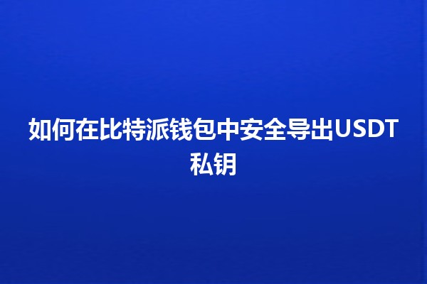 如何在比特派钱包中安全导出USDT私钥 🔑🪙